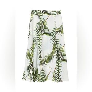 H&M Women’s A-Line Midi Palm Leaves Skirt Size 2